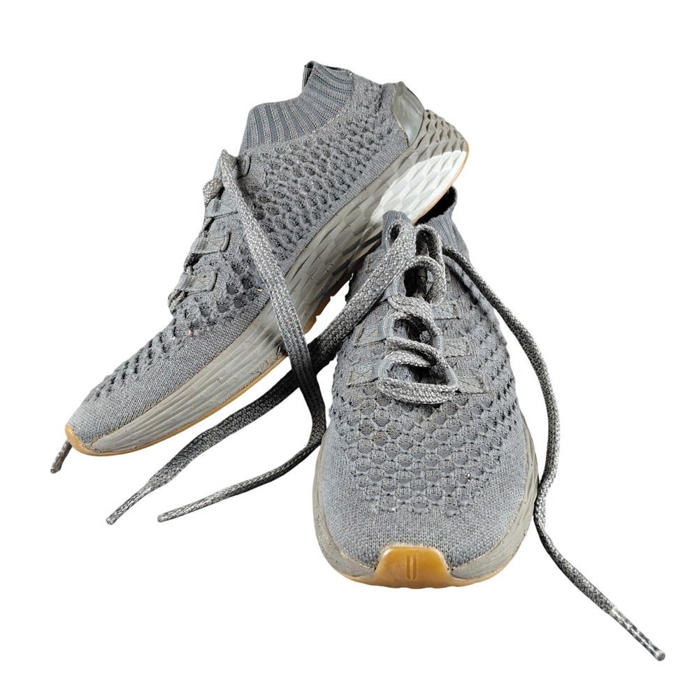NOBULL Knit Runner Mens 6.5 Grey Gum Athletic Training Running Shoes Sneaker‎